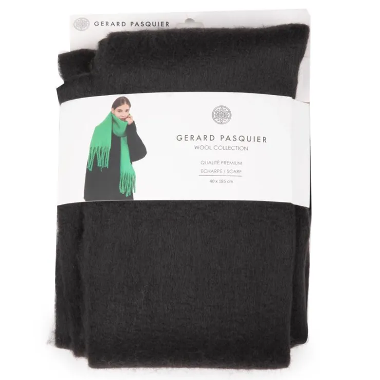 GERARD PASQUIER Echarppe en laine 40x185cm Femme NOIR Online