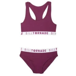 BILL TORNADE Ensemble brassiere-culotte sporty 17010 Femme BORDEAUX Hot