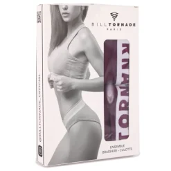 BILL TORNADE Ensemble brassiere-culotte sporty 17010 Femme BORDEAUX Hot