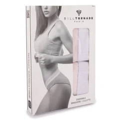 BILL TORNADE Ensemble brassiere-culotte sporty 17010 Femme ROSE CLAIR New