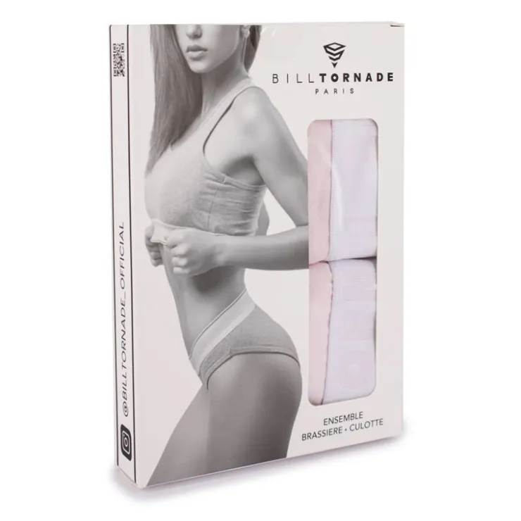 BILL TORNADE Ensemble brassiere-culotte sporty 17010 Femme ROSE CLAIR New