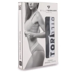 BILL TORNADE Ensemble brassiere-culotte sporty 17010 Femme NOIR Sale