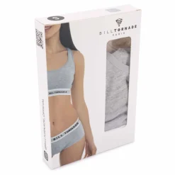 BILL TORNADE Ensemble brassière et culotte gainante en coton Femme GRIS Best