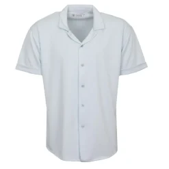 PANAME BROTHERS Ensemble chemisette short gaufré cordon dove Homme BLEU CLAIR Online