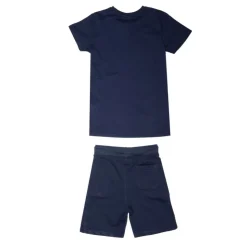 OM Ensemble enfant tee shirt/short Enfant BLEU FONCE New