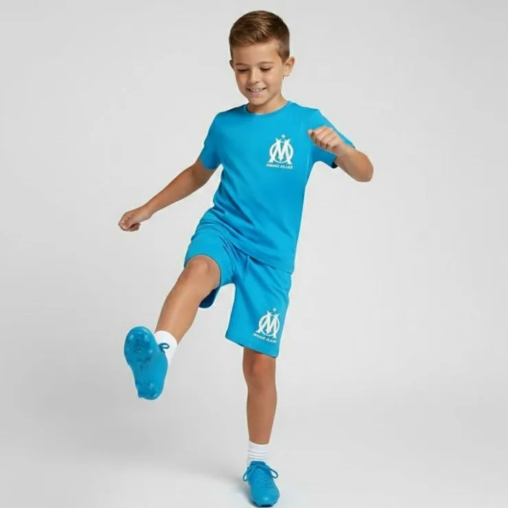 OM Ensemble enfant tee shirt/short Enfant BLEU Hot