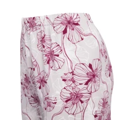 RODIER Ensemble pyjama avec liseré coloré bas fleuri Loma femme Femme GRIS CLAIR Clearance