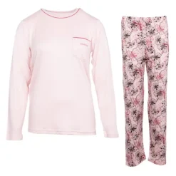 RODIER Ensemble pyjama avec liseré coloré bas fleuri Loma femme Femme ROSE CLAIR Best