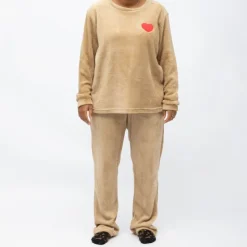 LES PETITES...PARIS Ensemble pyjama cocooning valerina Femme BEIGE Clearance