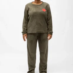 LES PETITES...PARIS Ensemble pyjama cocooning valerina Femme KAKI