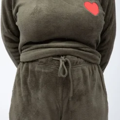 LES PETITES...PARIS Ensemble pyjama cocooning valerina Femme KAKI