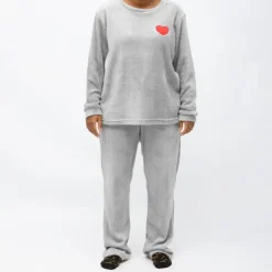 LES PETITES...PARIS Ensemble pyjama cocooning valerina Femme GRIS CLAIR Hot