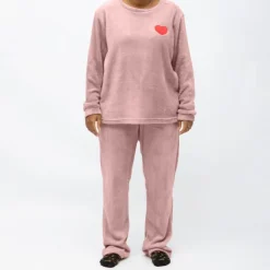 LES PETITES...PARIS Ensemble pyjama cocooning valerina Femme ROSE Discount