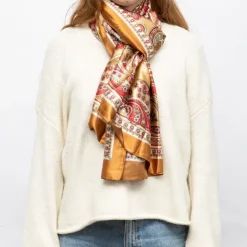 MANOUKIAN Foulard soie 90x180cm Femme BEIGE Online