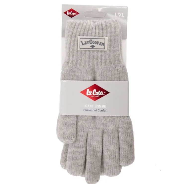 LEE COOPER Gant tricote eros Homme GRIS CLAIR Clearance