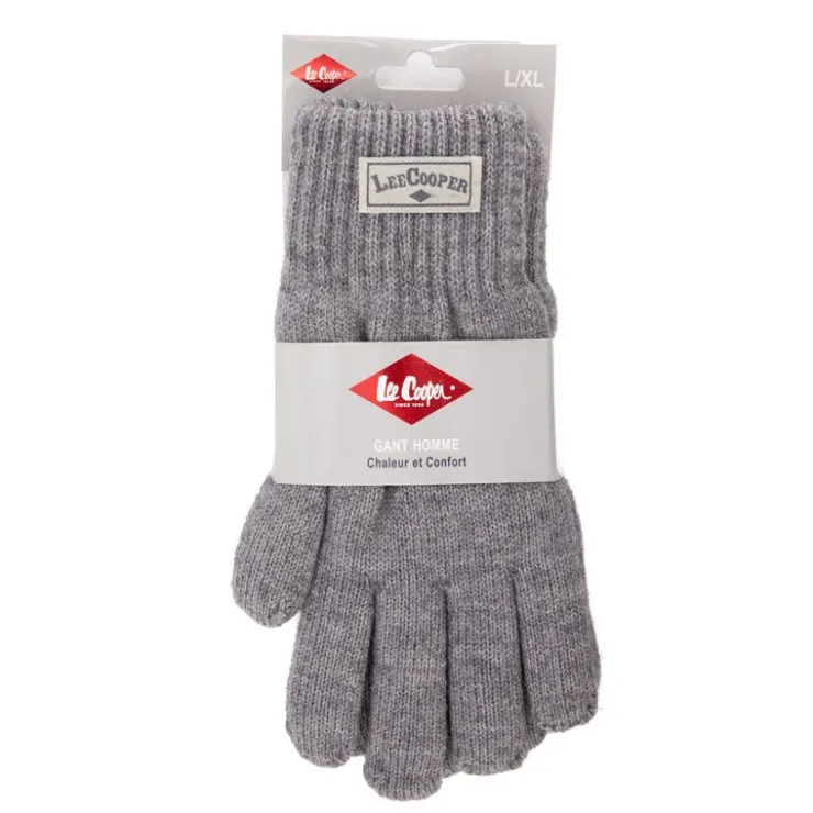 LEE COOPER Gant tricote eros Homme GRIS Clearance