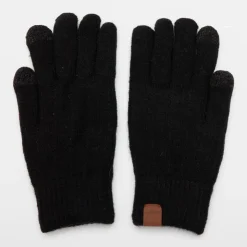 MANOUKIAN Gants en maille mélangée Homme NOIR Best