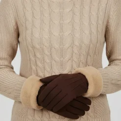 BILL TORNADE Gants fausse fourrure Femme MARRON