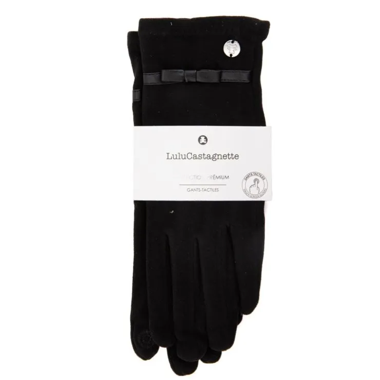 LULU CASTAGNETTE Gants femme Femme NOIR Discount