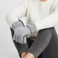 BURTON OF LONDON Gants intérieur fourré heaven Femme GRIS CLAIR New