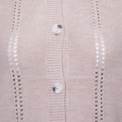 LA PETITE ETOILE Gilet ajourée col rond milada Femme BEIGE Clearance