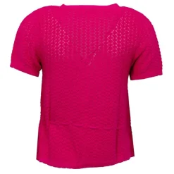 LA PETITE ETOILE Gilet col v fuchsia manches courtes Mallory Femme ROSE Sale