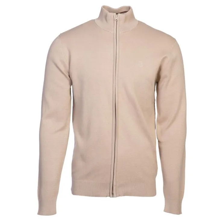 BILL TORNADE Gilet coton col cheminé avec zip Homme BEIGE Online