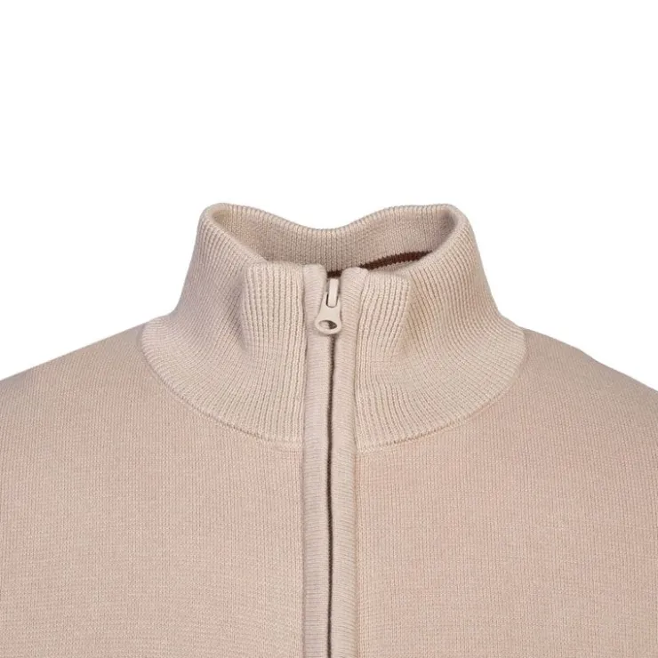 BILL TORNADE Gilet coton col cheminé avec zip Homme BEIGE Online