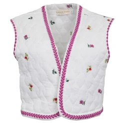 LA PETITE ETOILE Gilet coton écru Vanida brodé Femme BLANC ECRU Outlet