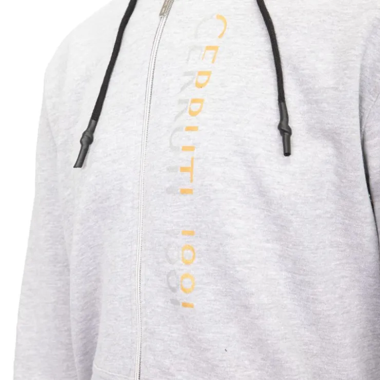 CERRUTI Gilet de jogging à capuche savona fermeture éclair Homme GRIS CLAIR Clearance