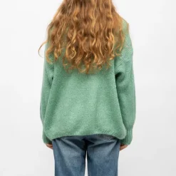 PLEASE Gilet maille en laine Femme VERT CLAIR Best