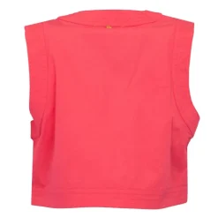 ANTIK BATIK Gilet sans manches coton karo couleur unie Femme ROSE Online