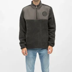 CERRUTI Gilet sherpa frontignan semi zippé Homme GRIS Outlet