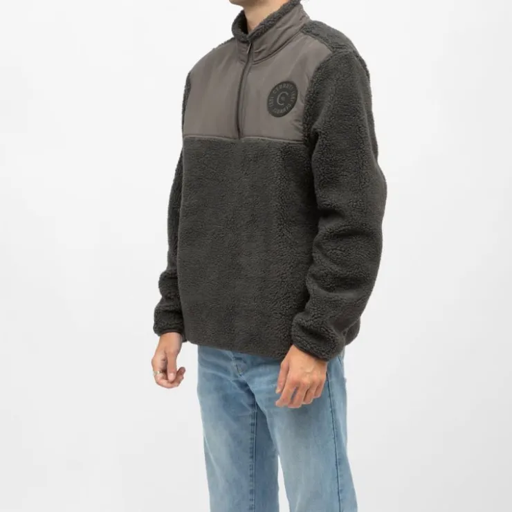 CERRUTI Gilet sherpa frontignan semi zippé Homme GRIS Outlet