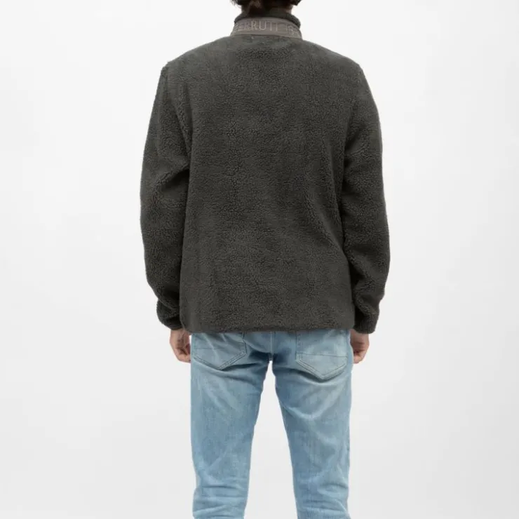 CERRUTI Gilet sherpa frontignan semi zippé Homme GRIS Outlet