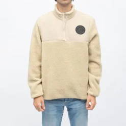 CERRUTI Gilet sherpa frontignan semi zippé Homme BEIGE Discount