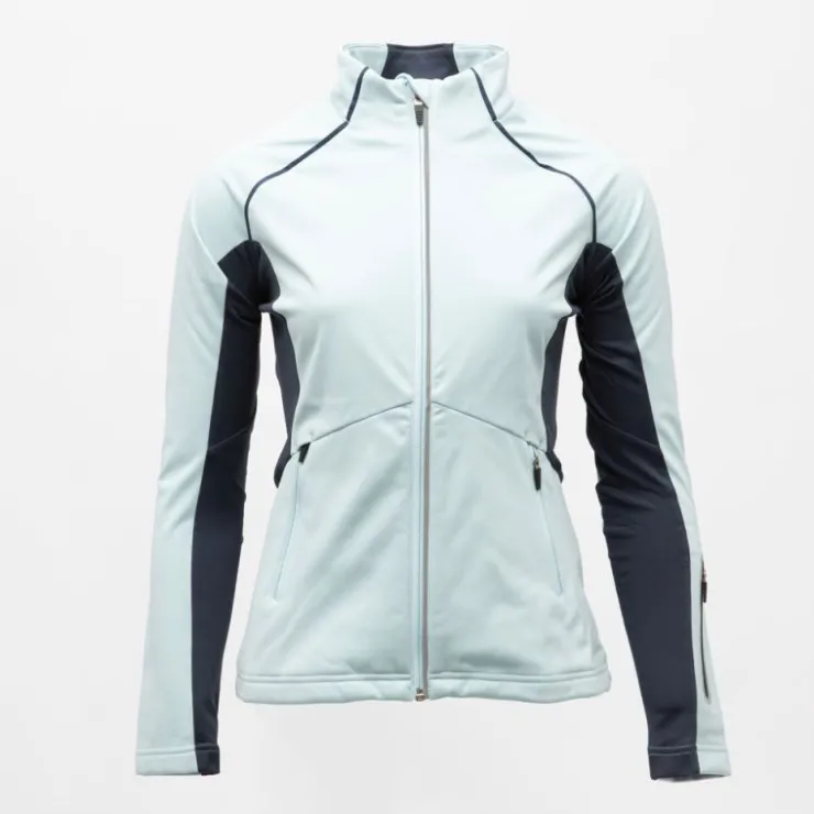 ROSSIGNOL Gilet technique softshell avec zip col cheminée Femme BLEU CLAIR Outlet