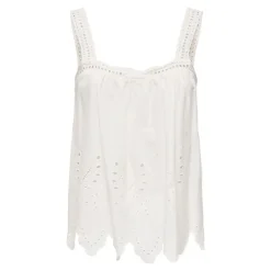 JDY Haut avec broderie anglaise Nomelle black Femme BLANC Discount