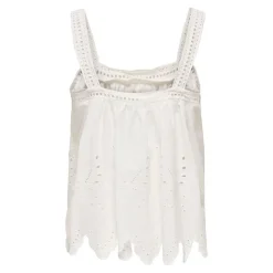 JDY Haut avec broderie anglaise Nomelle black Femme BLANC Discount