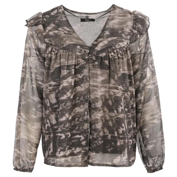 DEELUXE 74 Haut blouse hua gris Femme KAKI Hot