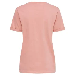 ONLY Haut col rond broderie cœur irisée Femme ROSE Online