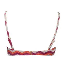 DEELUXE 74 Haut de maillot brassière tissu pailleté rouge corail à motif Femme ORANGE