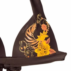 PROTEST Haut de maillot Stiletto avec motif à fleur Femme MARRON