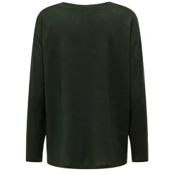 JDY Haut fluide manches longues col rond Femme KAKI Discount