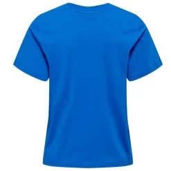 JDY Haut manches courtes Pisa col rond 100% coton cloud dancer Femme BLEU Clearance