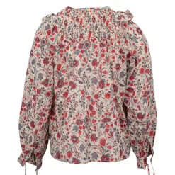 ANTIK BATIK Haut manches longues annie fleurs rouges Femme MULTICOLORE New