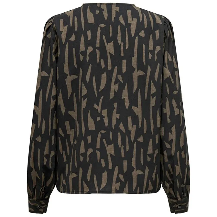 JDY Haut manches longues col v regular fit Divya sanshelle Femme MARRON Hot