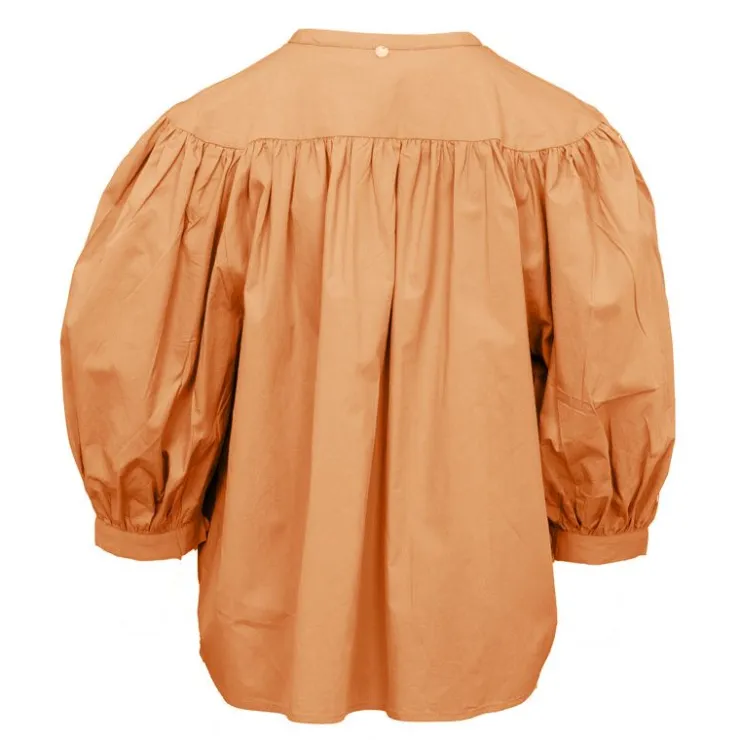 ANTIK BATIK Haut manches longues karo1blo Femme ORANGE CLAIR Discount