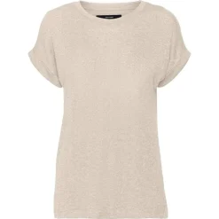 VERO MODA Haut manches tombantes Femme BEIGE New