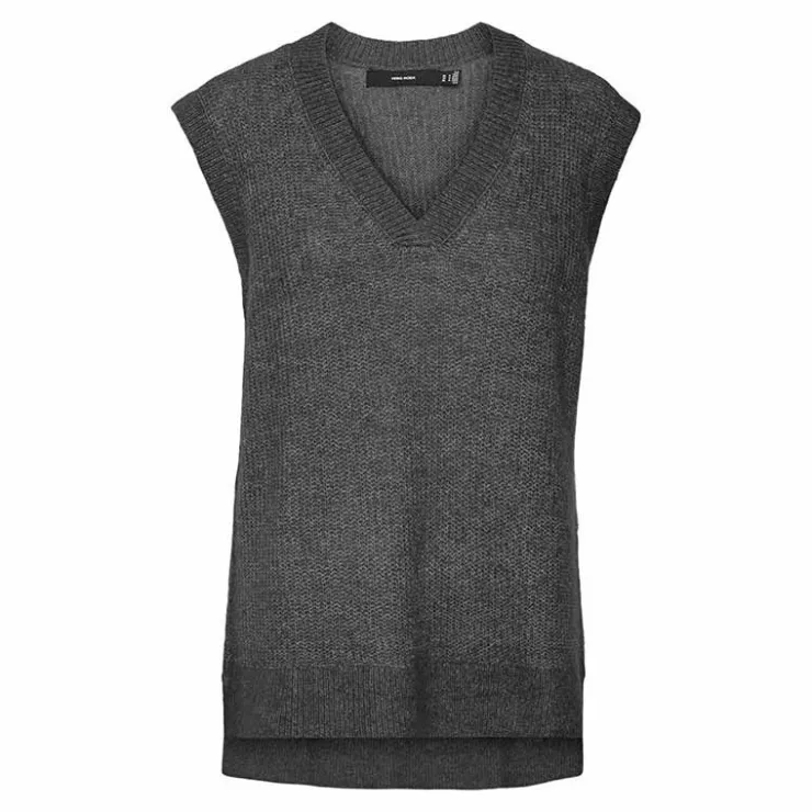 VERO MODA Haut sans manche col V fluide femme GRIS